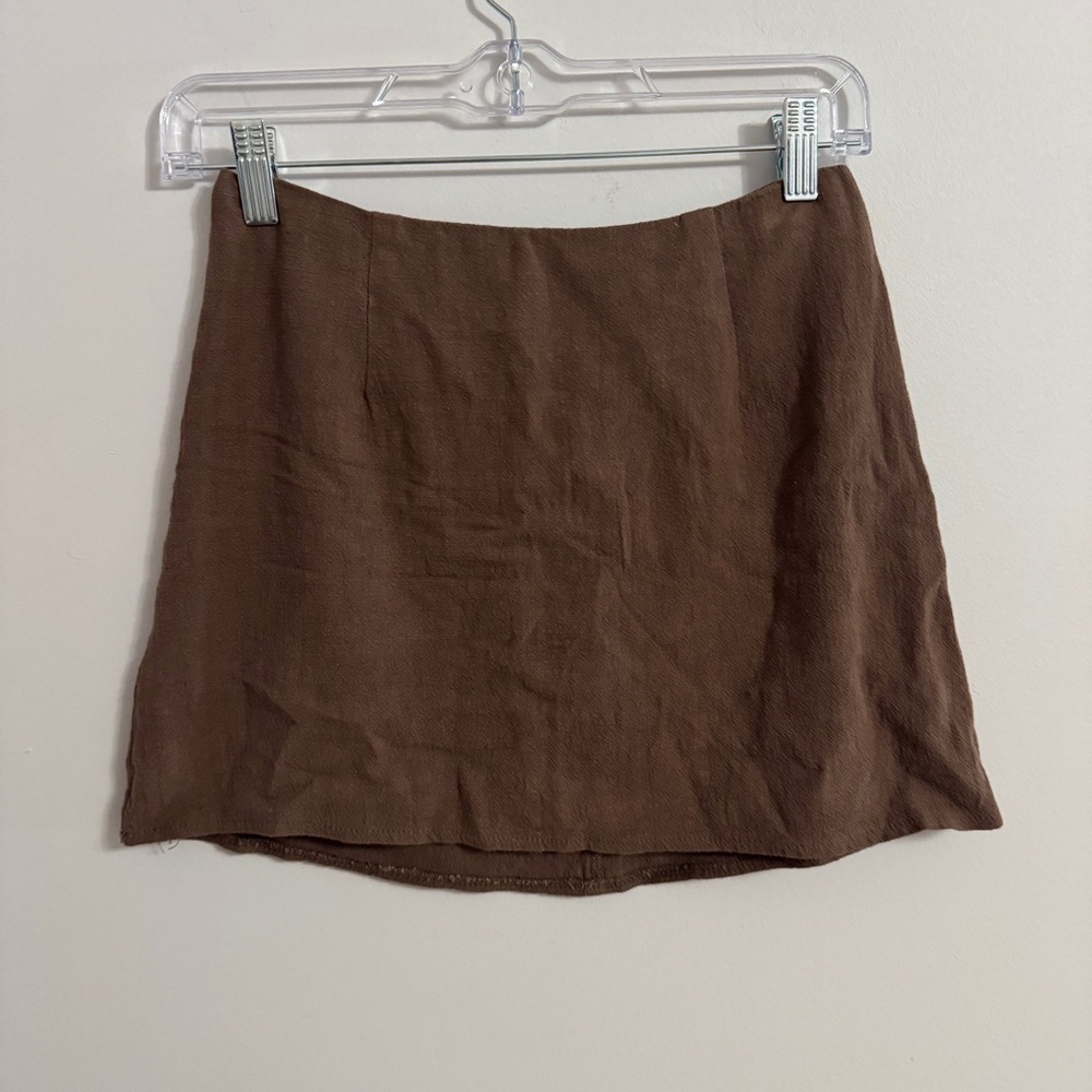Princess Polly Shelby Brown Mini Skirt
